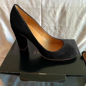 J.Crew black block heel pumps, size 9
